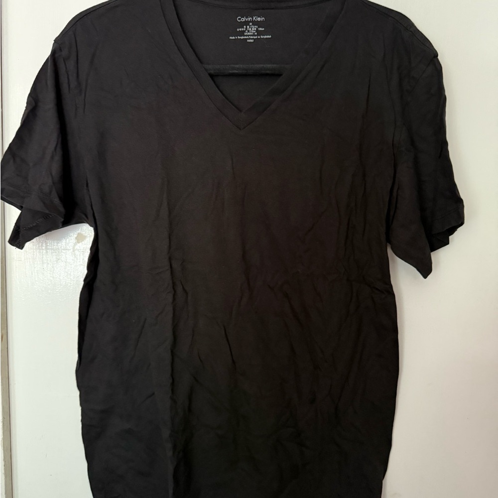 Calvin Klein Men's Black V-Neck Shirt
